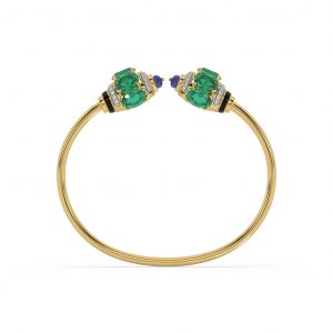 Emerald Tanzanite Diamond Bracelet